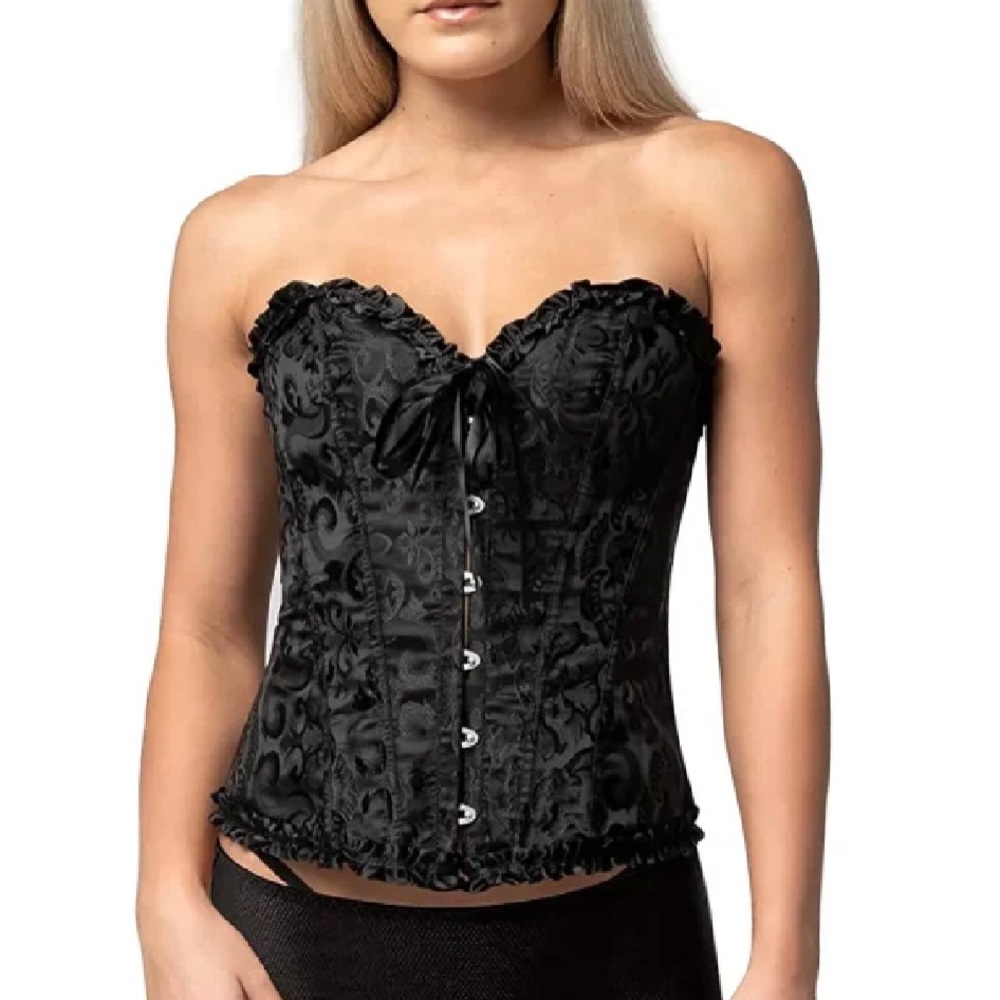 Renaissance Lace Up Boned Corset EUC - Picture 1 of 4